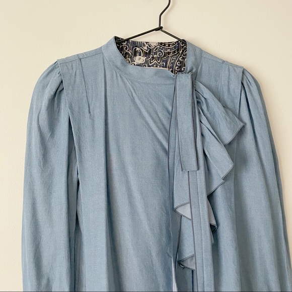 Marc Jacobs Ruffle Chambray Blouse - Picture 8 of 8